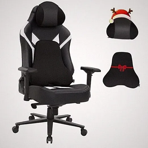Ergonomic Gaming Chair, Computer Desk Chairs, 4D Armrests, High Blackwhite