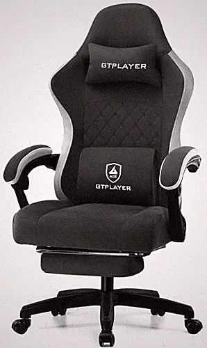 Gaming Chair, Computer Office Chair with Pocket Spring Cushion, Linkage Black