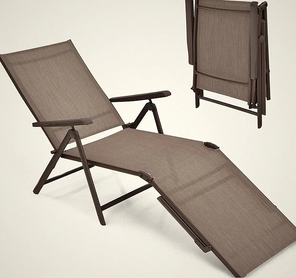 Giantex Patio Lounge Chair Foldable Chaise Lounger, Outdoor Sunbathing Chair W/