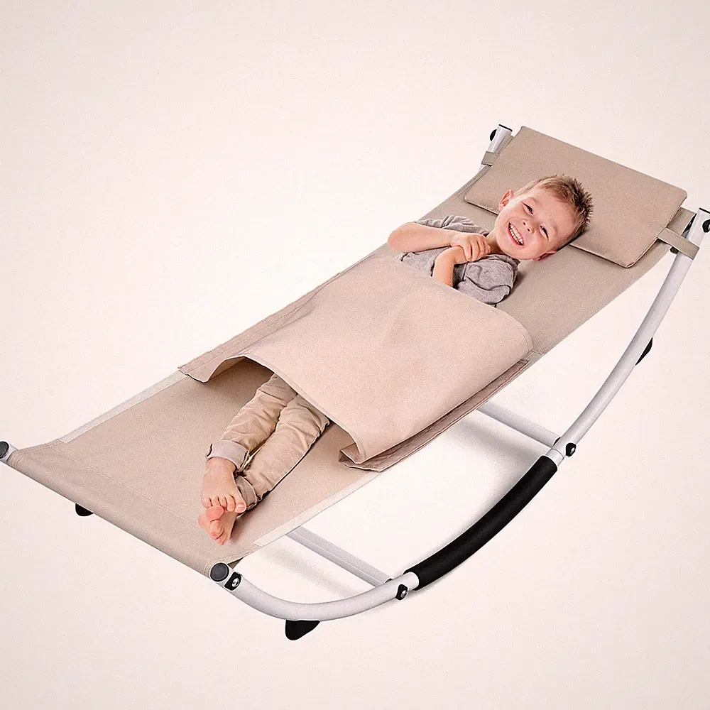 Kids Sensory Rocking Chair Sensory Rocker with Pillow and Blanket Outdoor Indoor